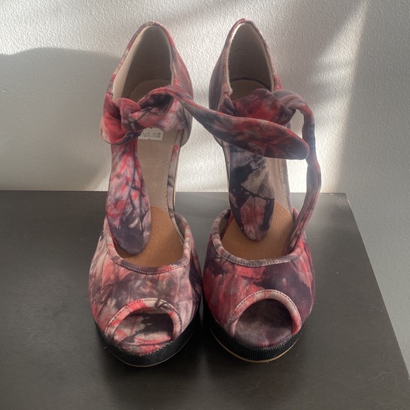 FUED Tie-Dye Denim Tie-Up Platforms - Picture 2 of 8